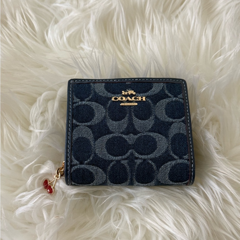 Coach Denim blue snap wallet NEW